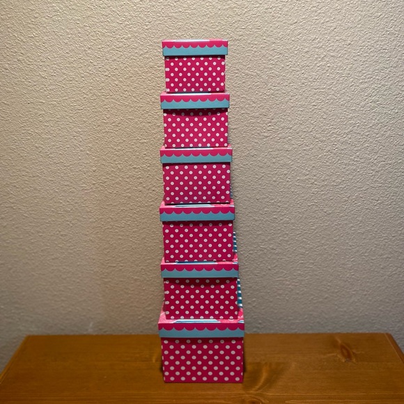 Flamingo Decorative Storage Nesting Boxes Set Of 6, Flamingo Storage Boxes - Picture 9 of 11